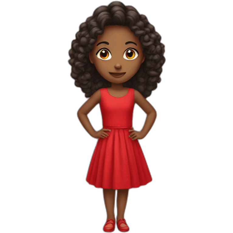 girl in red dress emoji