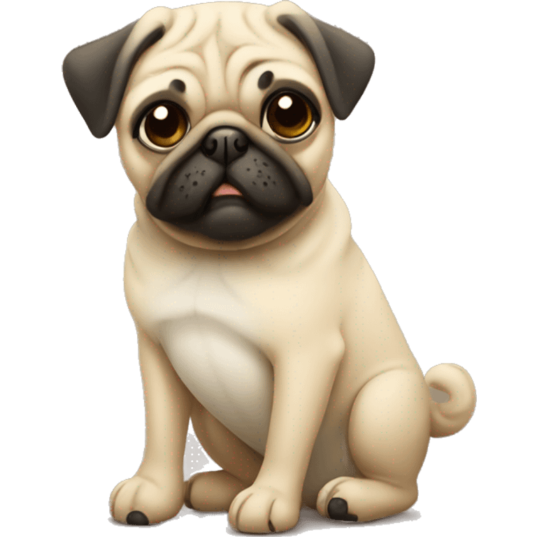 Get well soon pug emoji