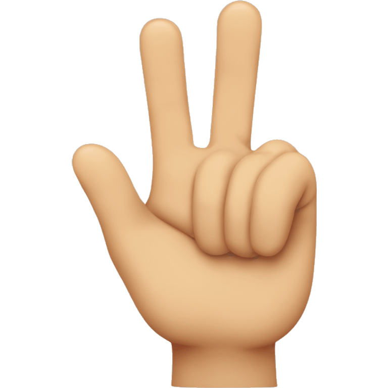 make a smiley face with three fingers thumb index and middle without face emoji