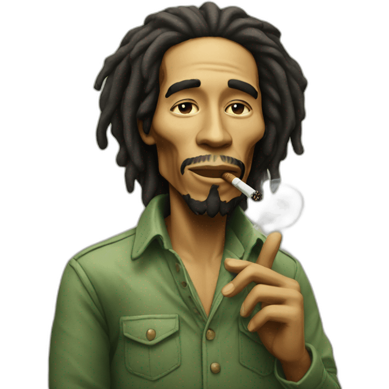 bob marley smoking emoji