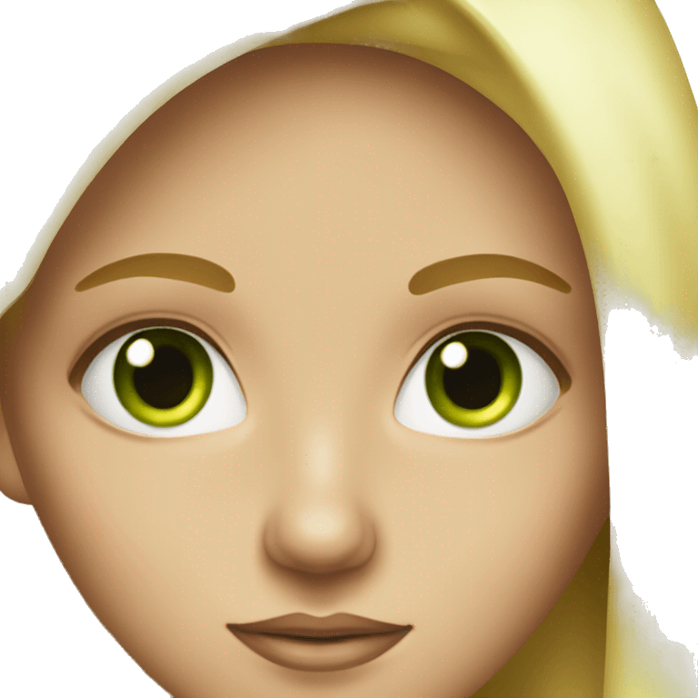 blonde girl with green eyes astrologer emoji