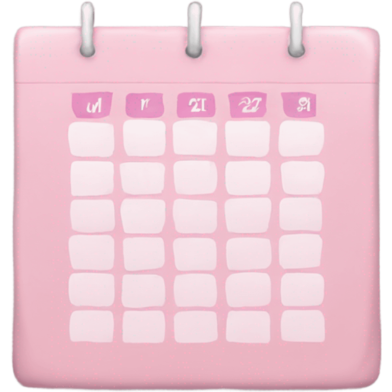 light pink calendar emoji