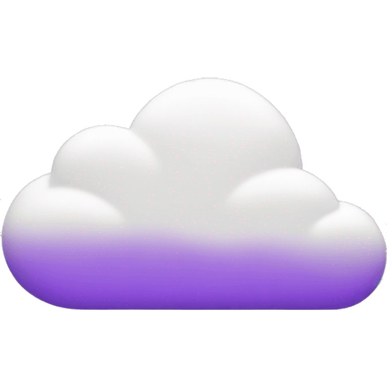 A simple white cloud with a purple background  emoji