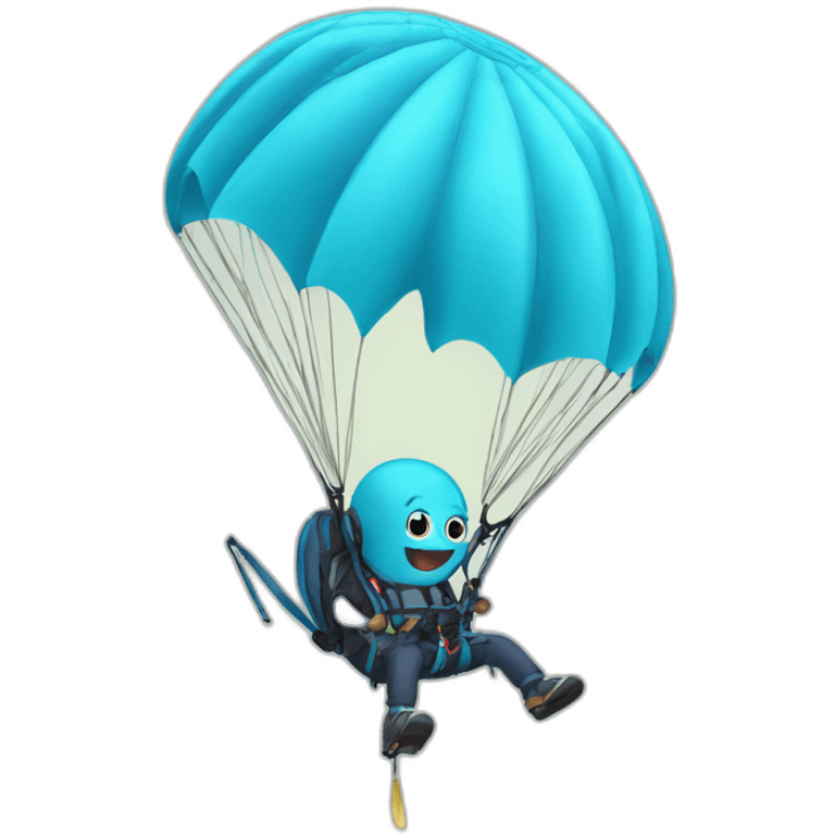 Octopus paragliding emoji