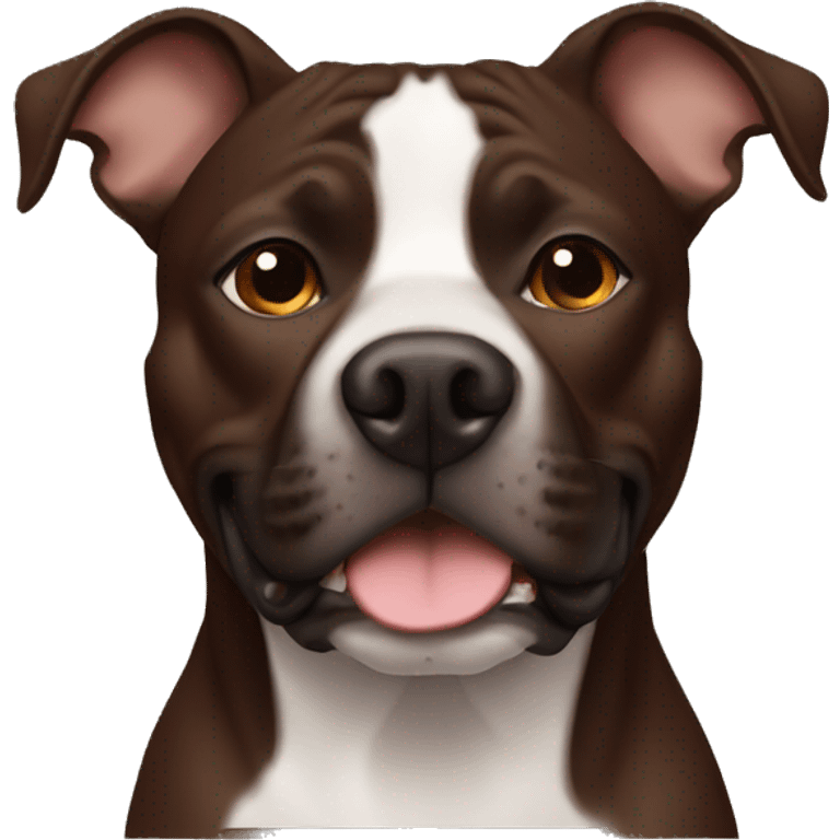 Dark brown Staffordshire terrier emoji