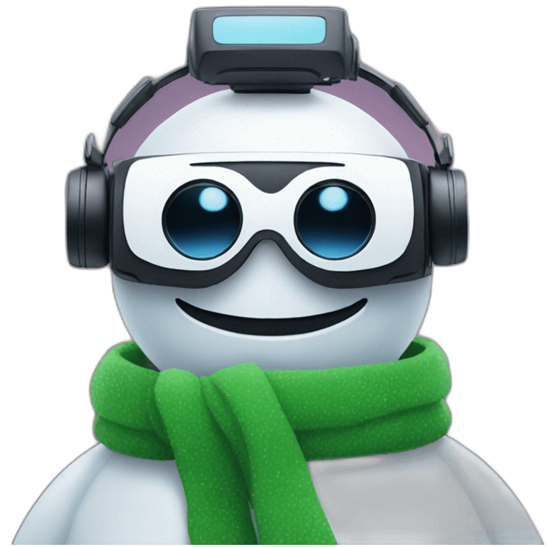 snowman wearing vr headset emoji