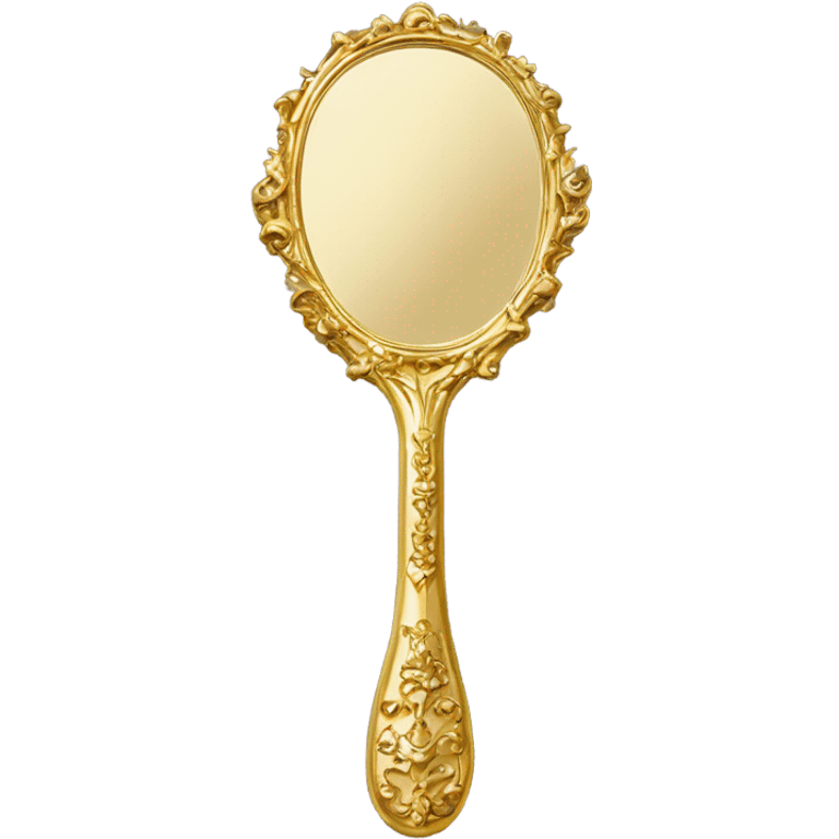 vintage rococo gold  hand mirror emoji