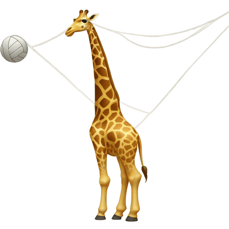 Giraffe playing volleyball emoji