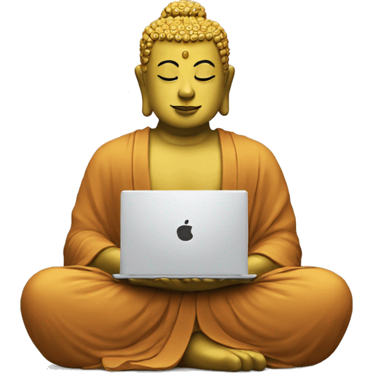 Buddha with a laptop emoji