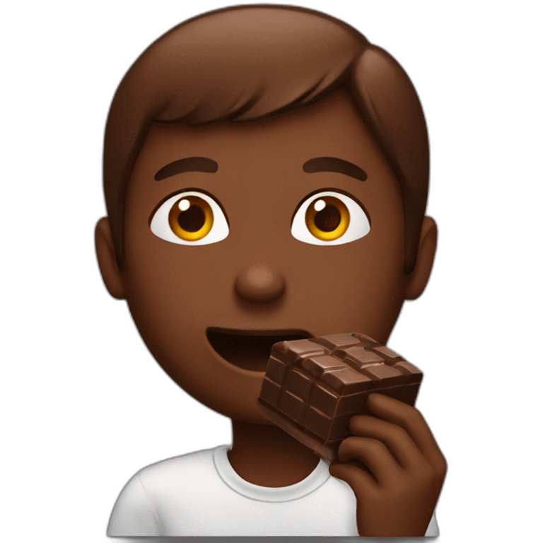 Chocolate eating  emoji