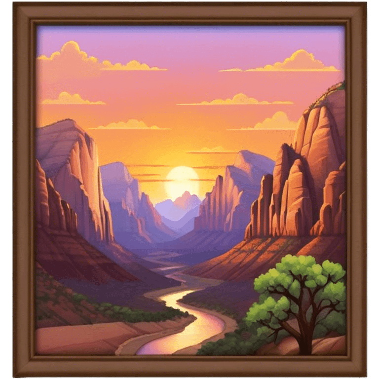 zion national park sunset emoji