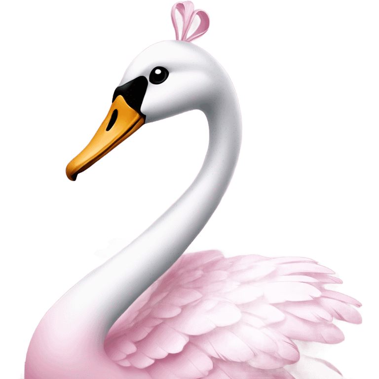 Pink swan emoji