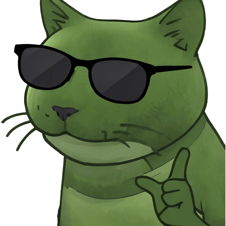 Cat with sunglasses emoji