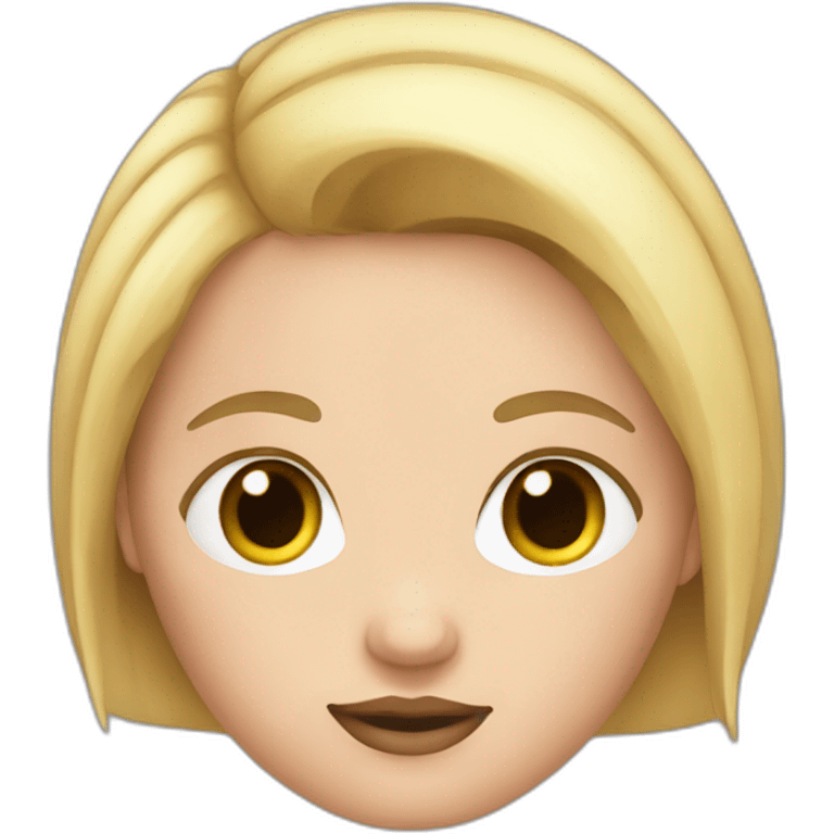 fat Anna with straight blond hair emoji