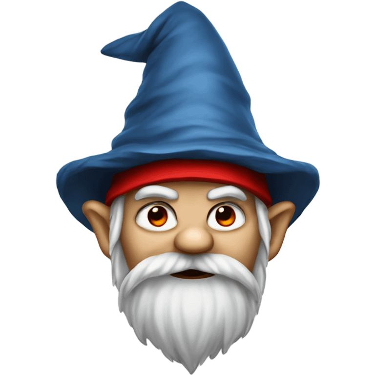 Angry gnome with big red hat  emoji