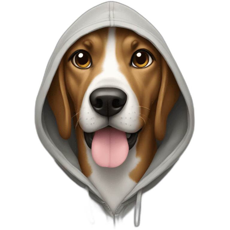 Dog wearing a hoodie  emoji