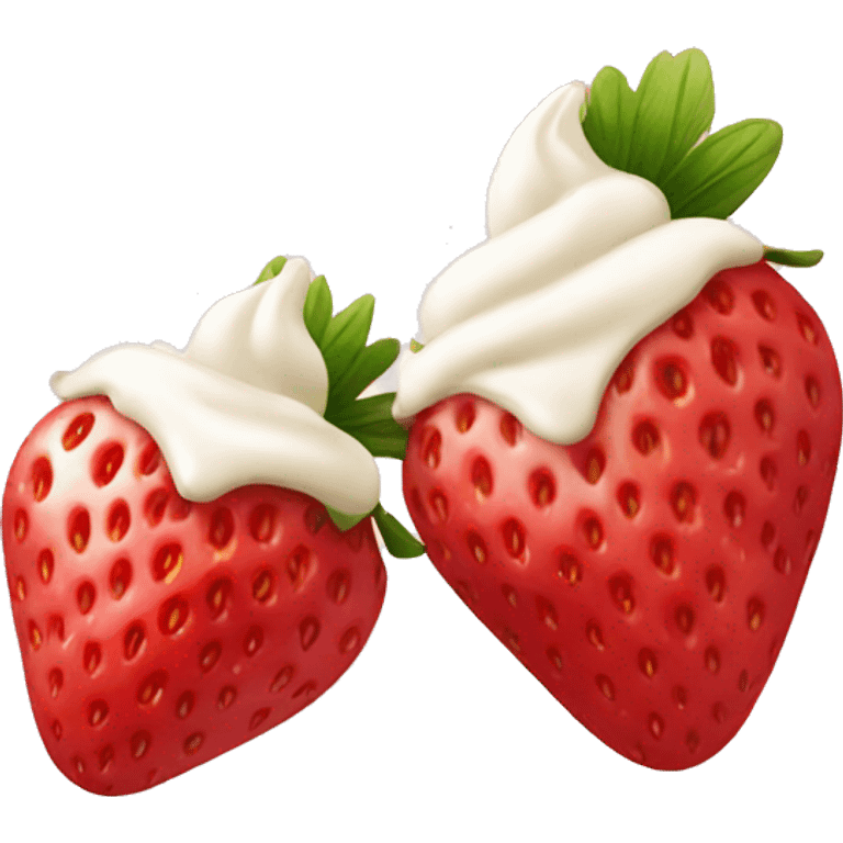 strawberries with cream emoji