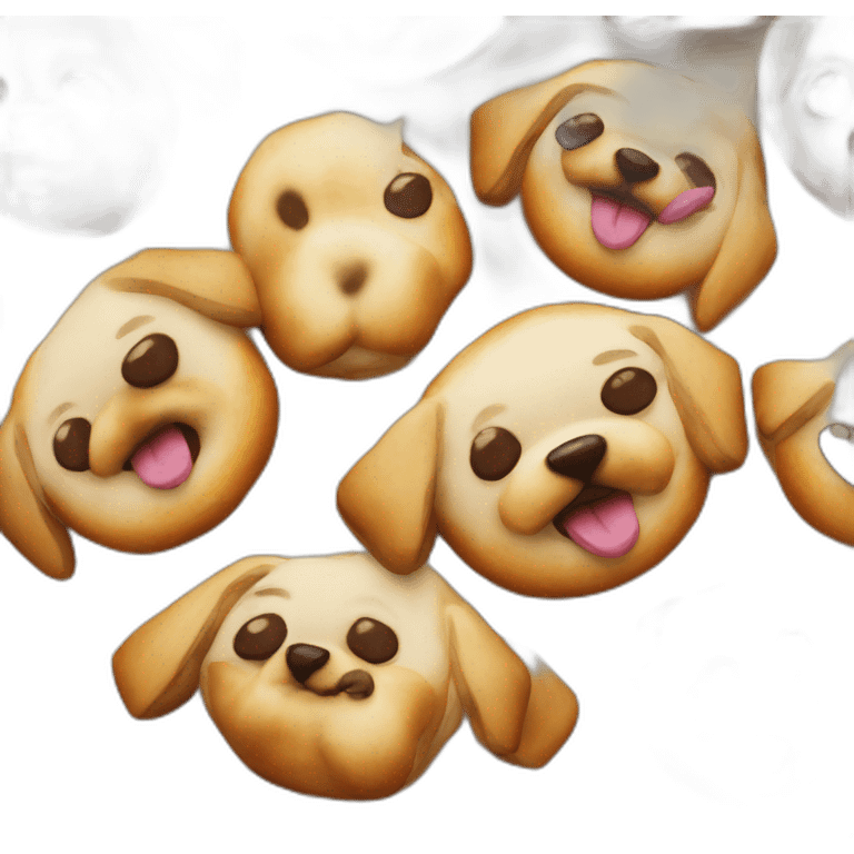 Dog shaped donuts emoji