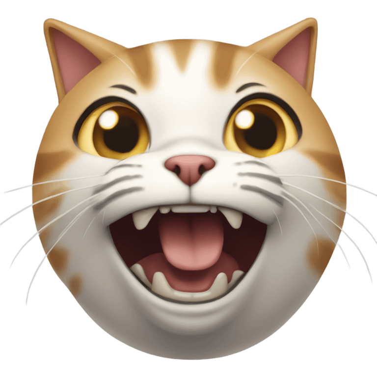 A cat screaming  emoji