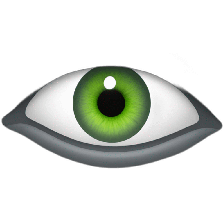 Green eye and grey skin emoji