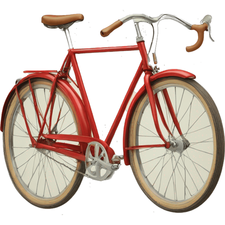 V frame vintage red bike emoji