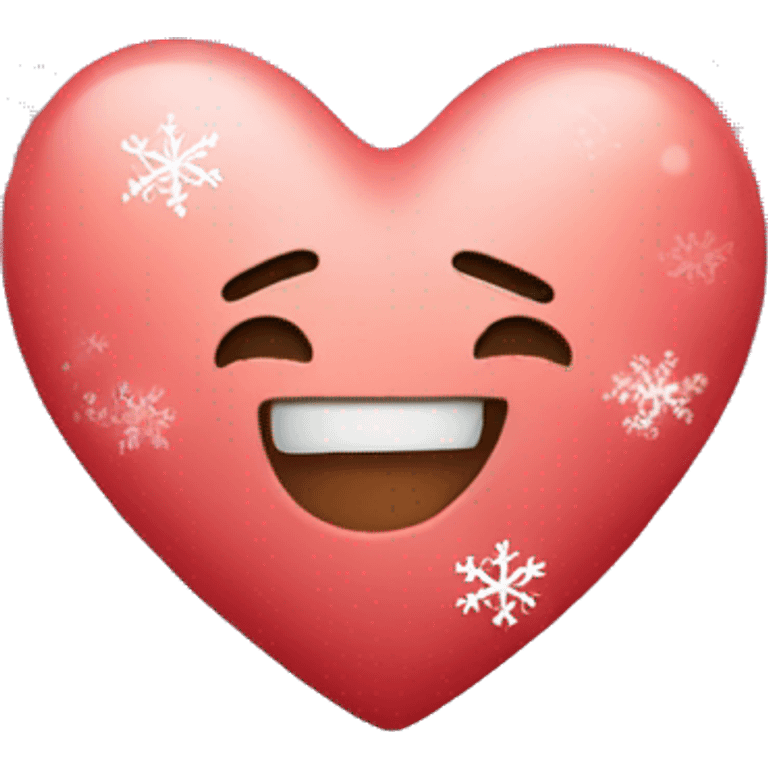 heart emoji with snowflake emoji