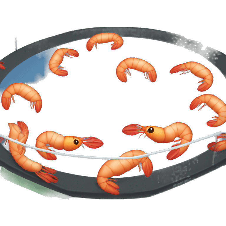 Shrimp on a trampoline  emoji