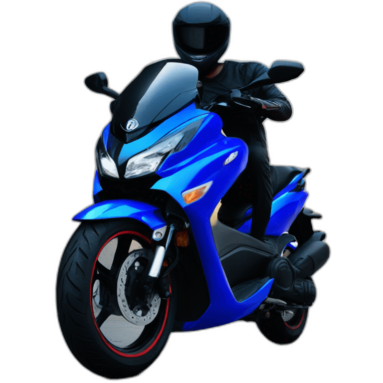 motorbike yamaha nmax blue dope color emoji