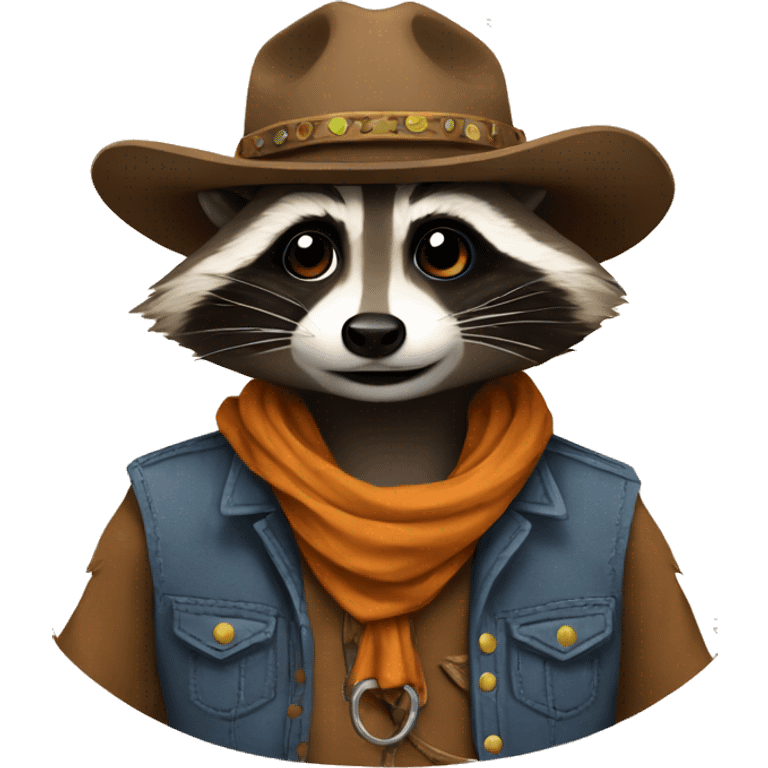 cowboy raccoon emoji