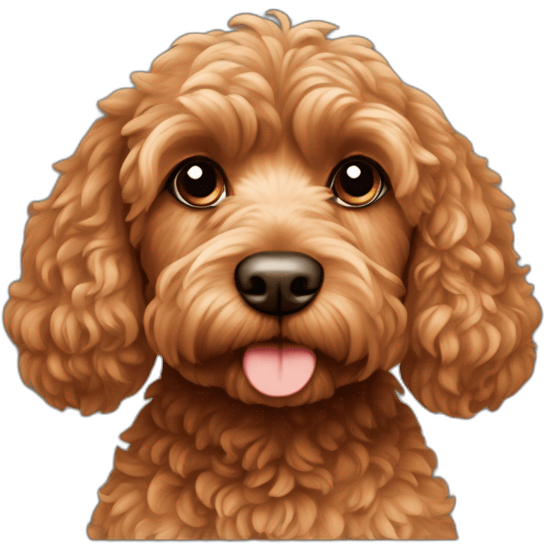 Reddish light brown cockapoo sat down emoji