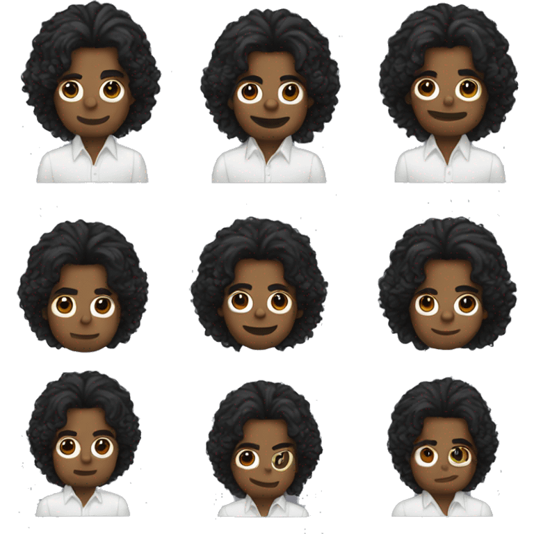 Michael Jackson with long curly hair  emoji