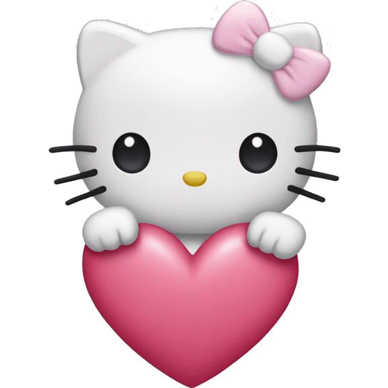 Hello kitty in a heart emoji