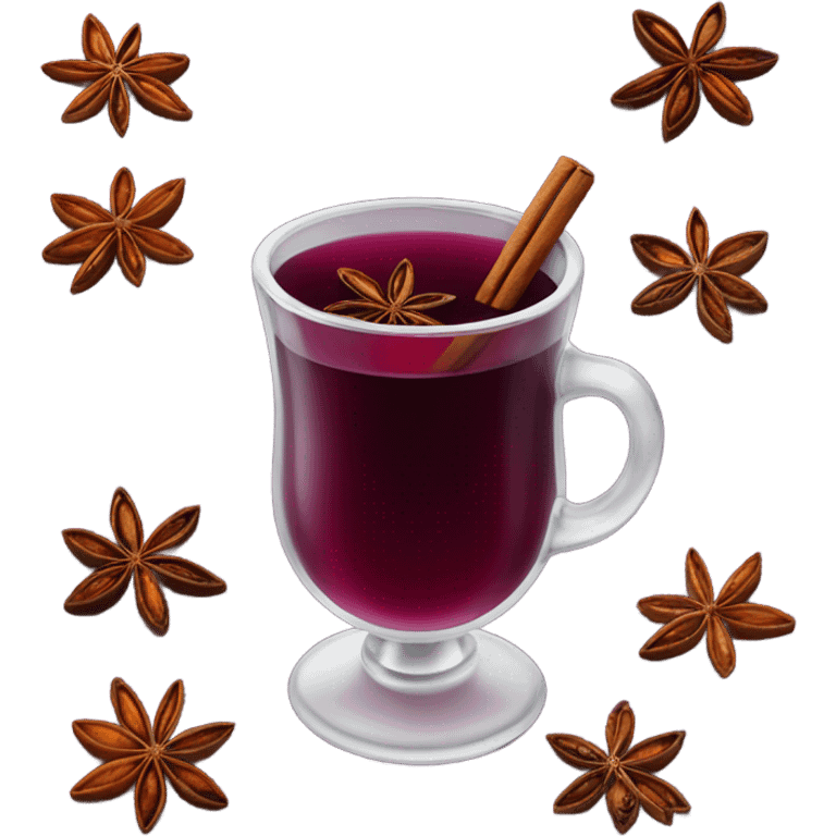 Mulled wine with star anise emoji