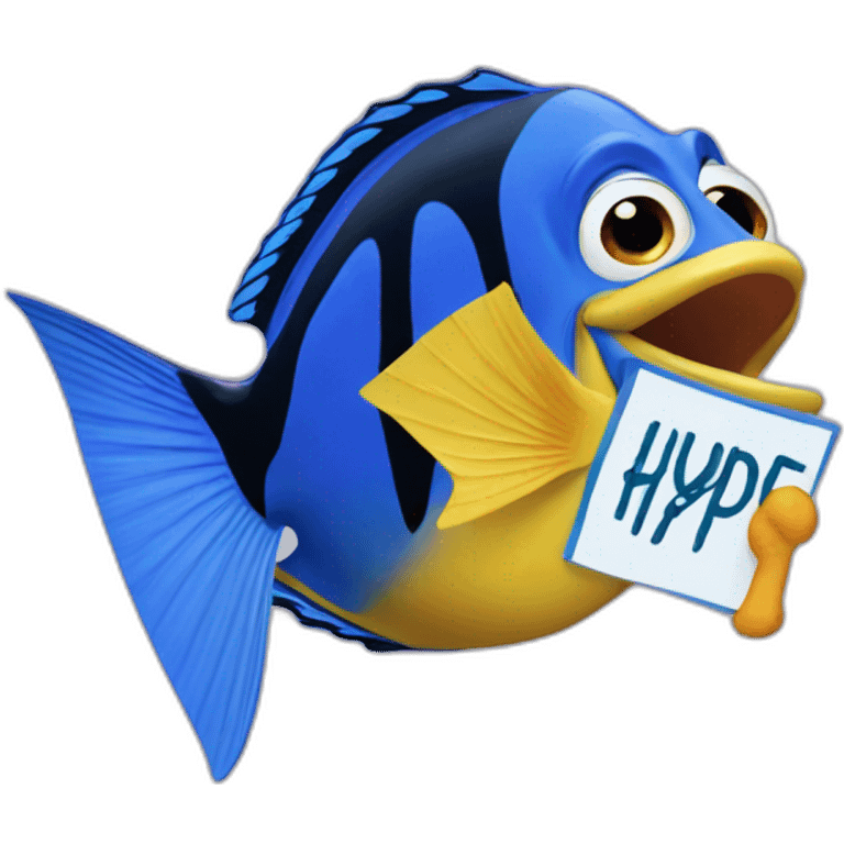 dory holding hype sign emoji