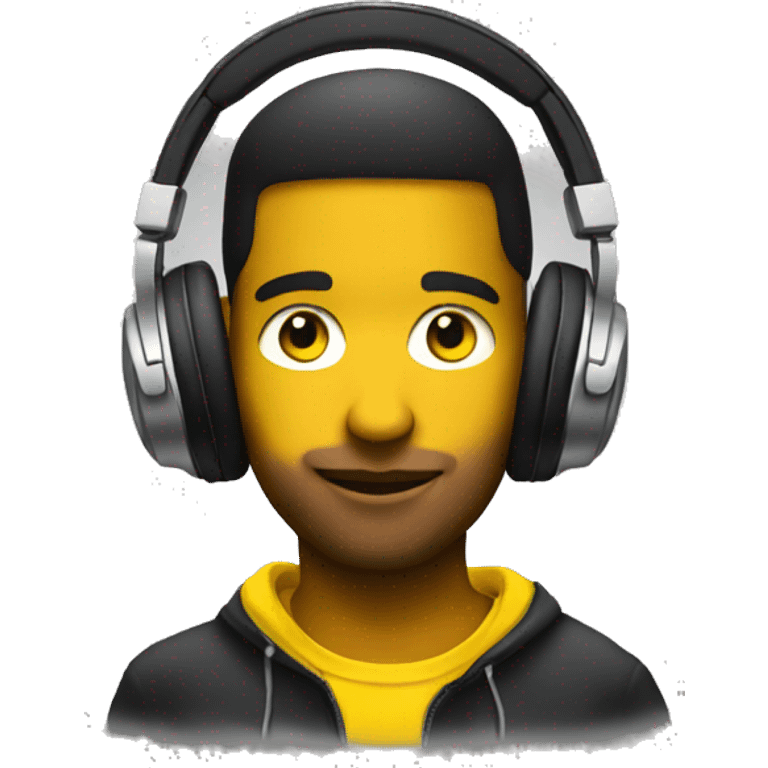 dj with yellow headphones emoji