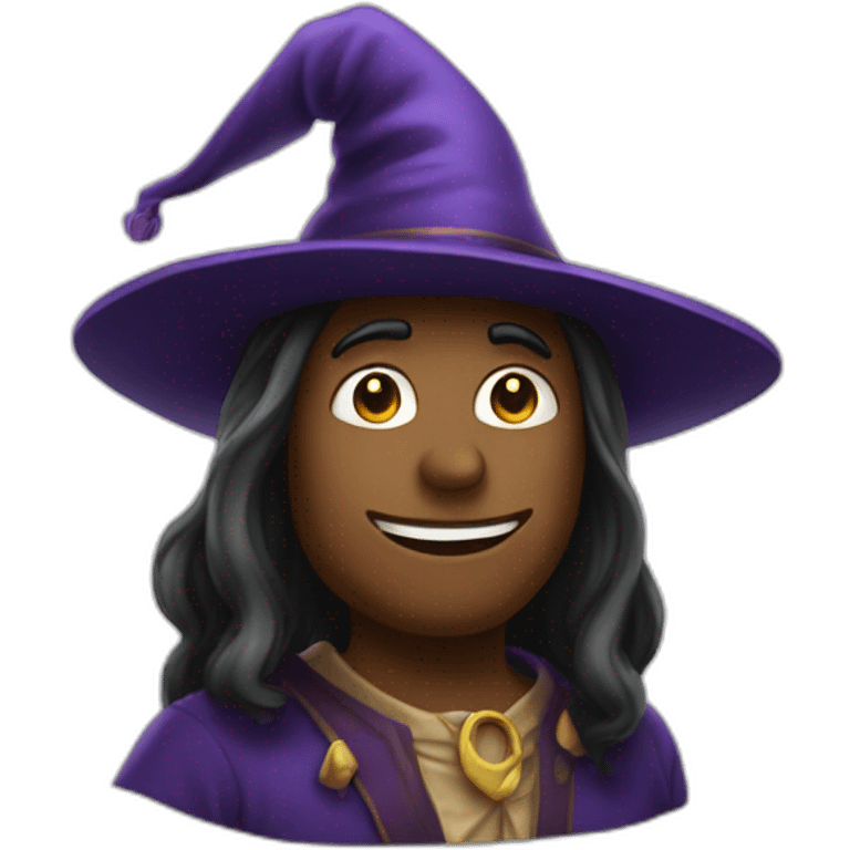 Chat avec un chapeau de sorcière emoji