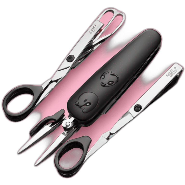 black colored Manicure Set Nail Clippers emoji