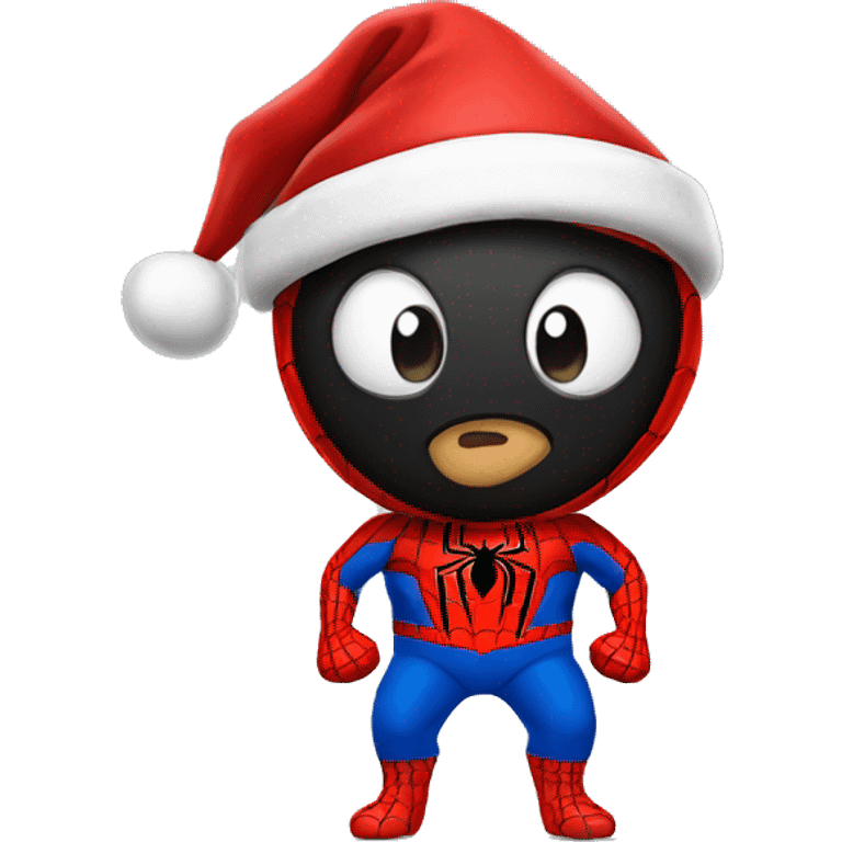 Spider-Man with Santa hat emoji