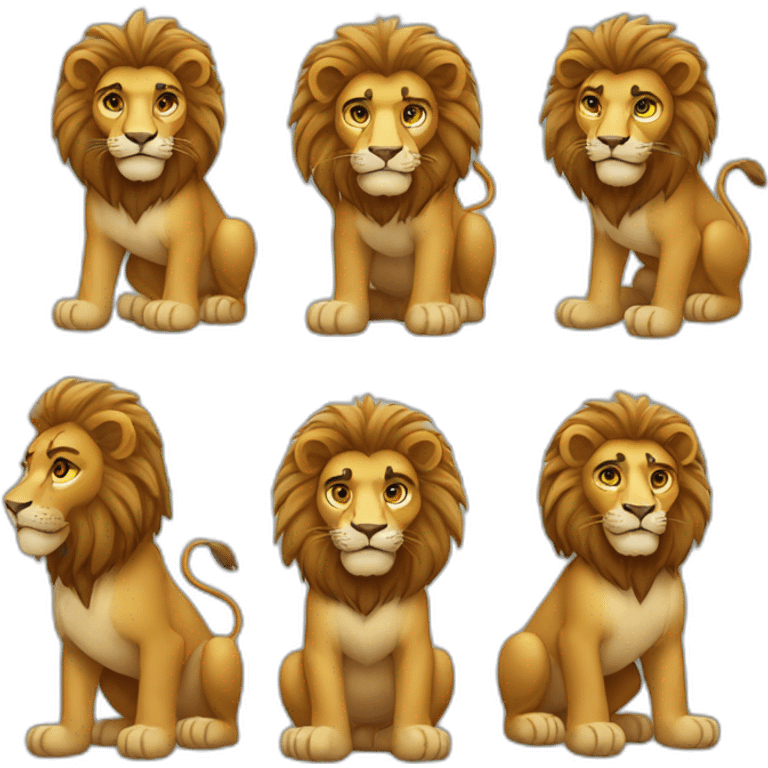 Sixpack lion emoji