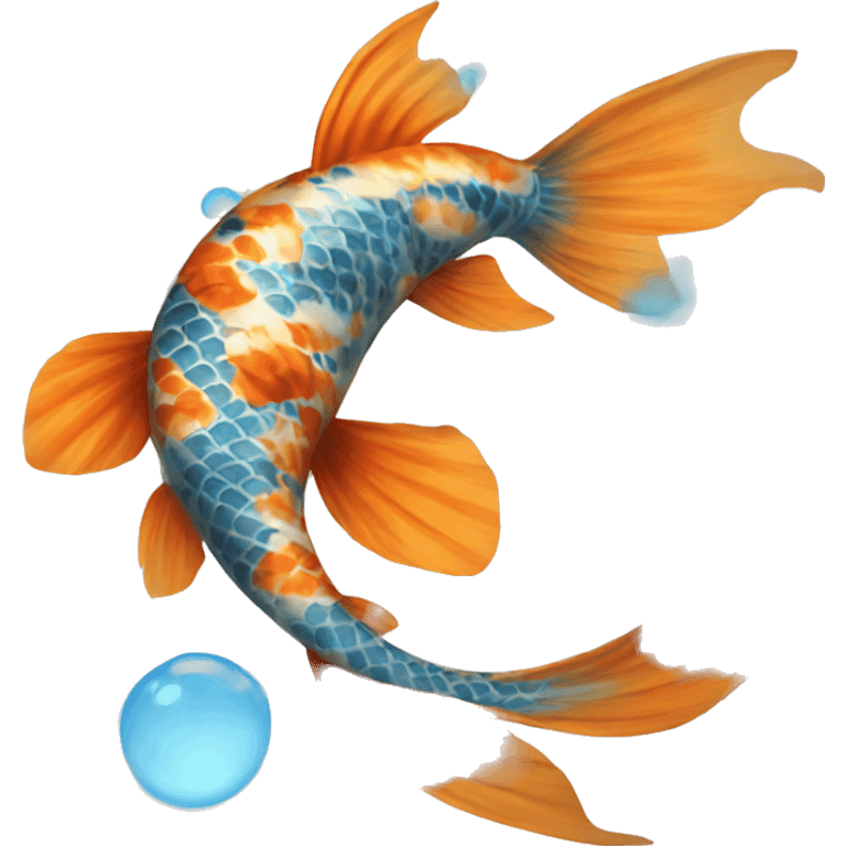 mystery-koi with light blue skin emoji