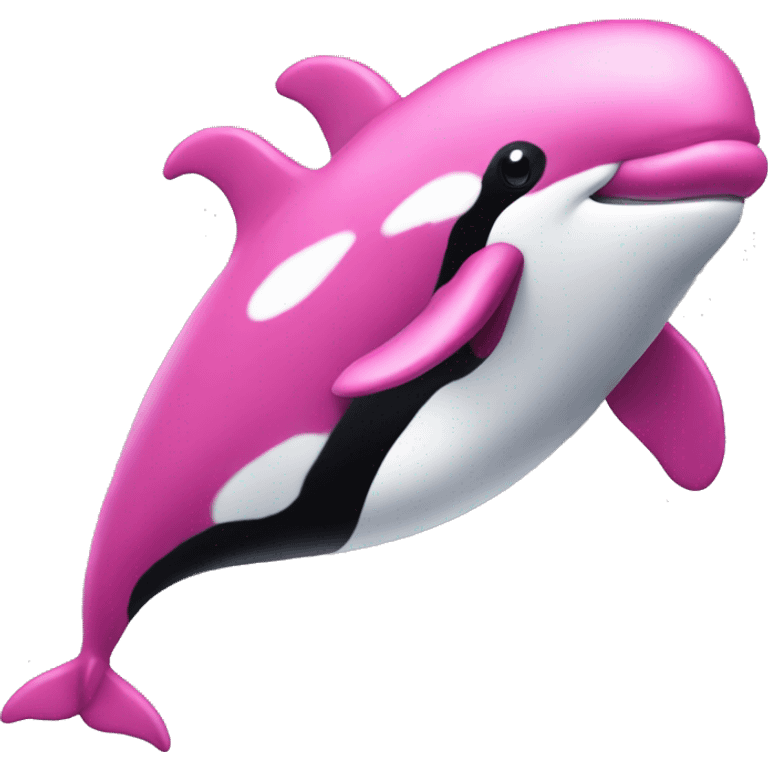 Pink orca emoji