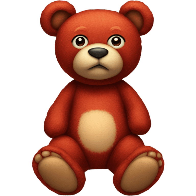 Red teddy bear emoji