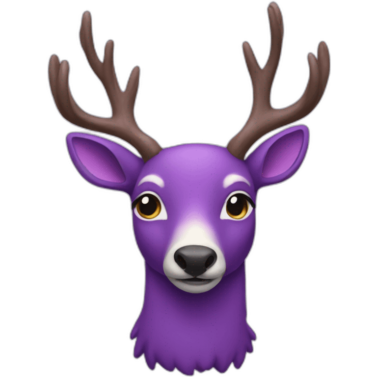 Purple deer emoji