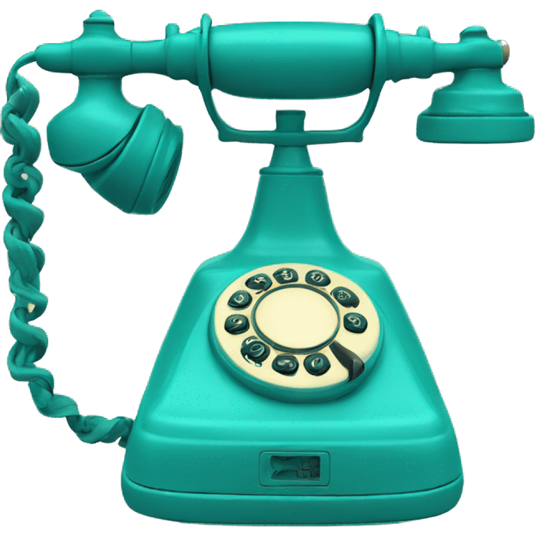 vintage phone Turquoise color emoji