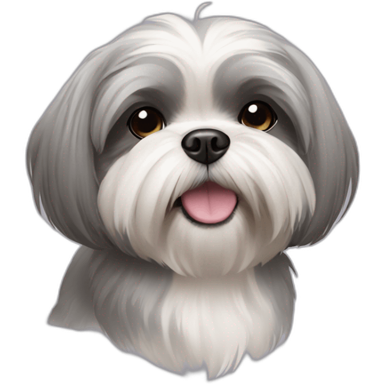 a grey shih tzu emoji