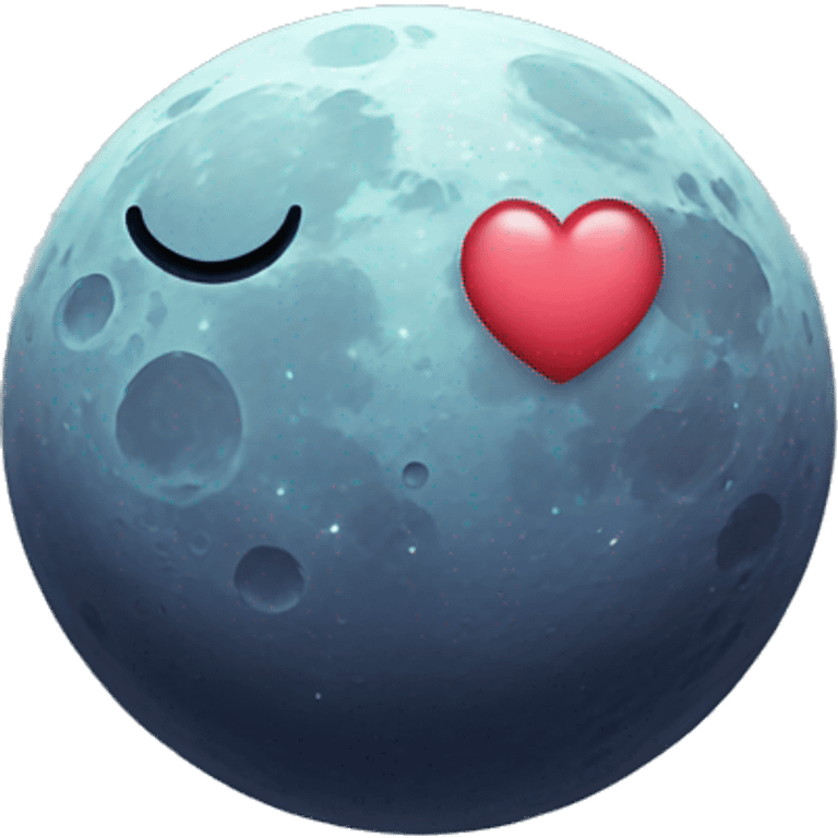 Moon with heart emoji