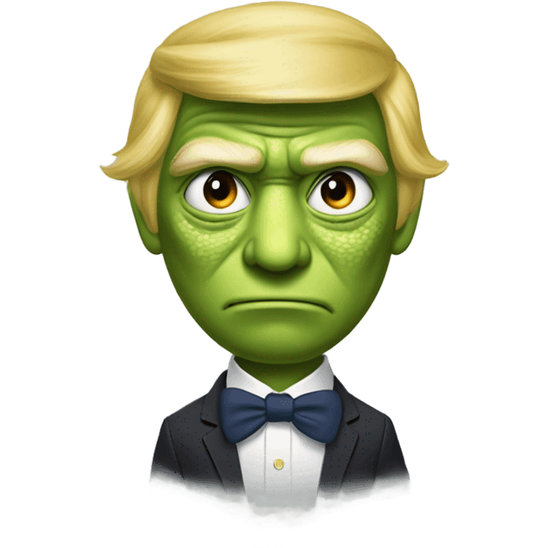 Trump is secretly a lizard man and has a lizard tail emoji