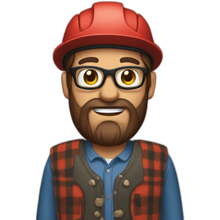 Lumberjack nerd emoji