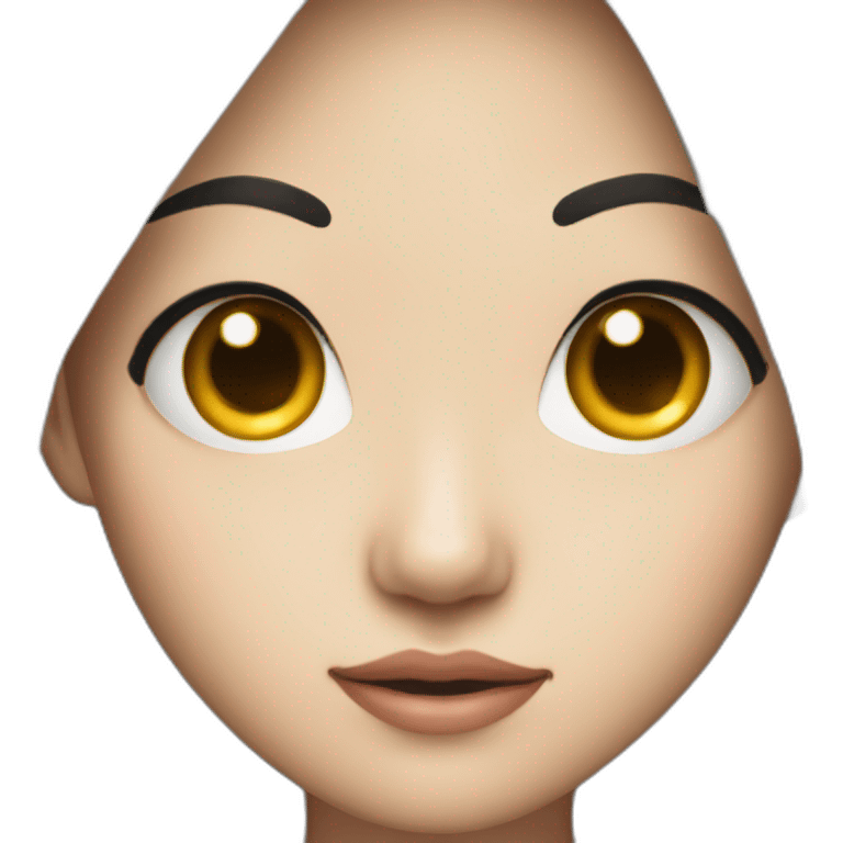 Eye roll Asian girl emoji