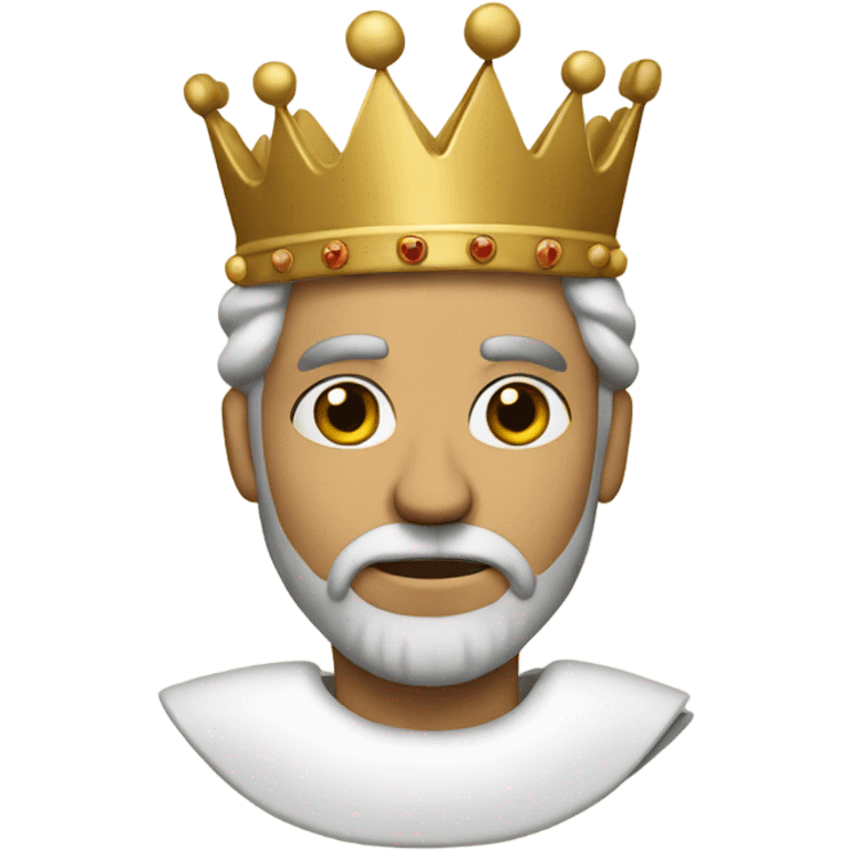 White King holding the letter W on paper emoji